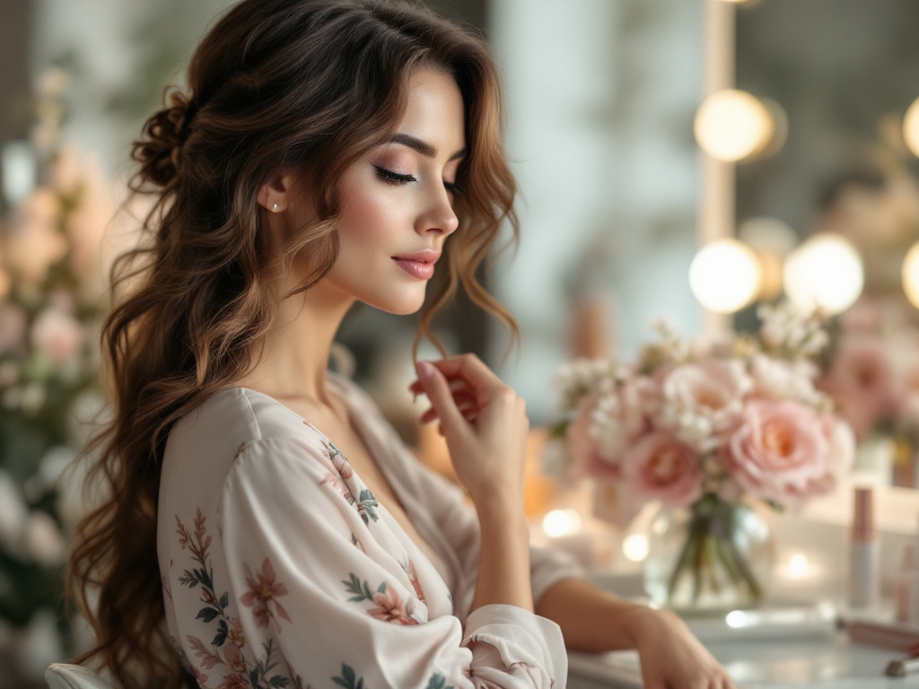Elegant finished hairstyle with soft, refined details